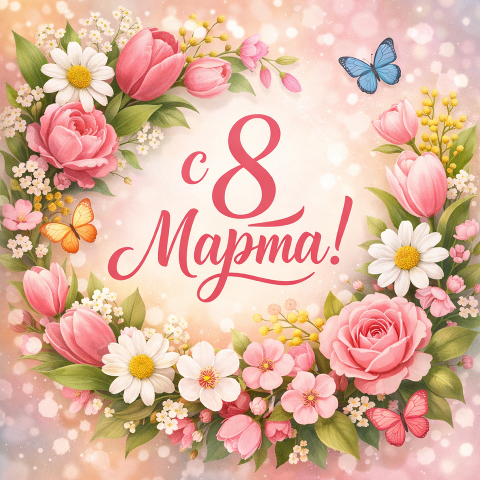 Поздравление с 8 марта